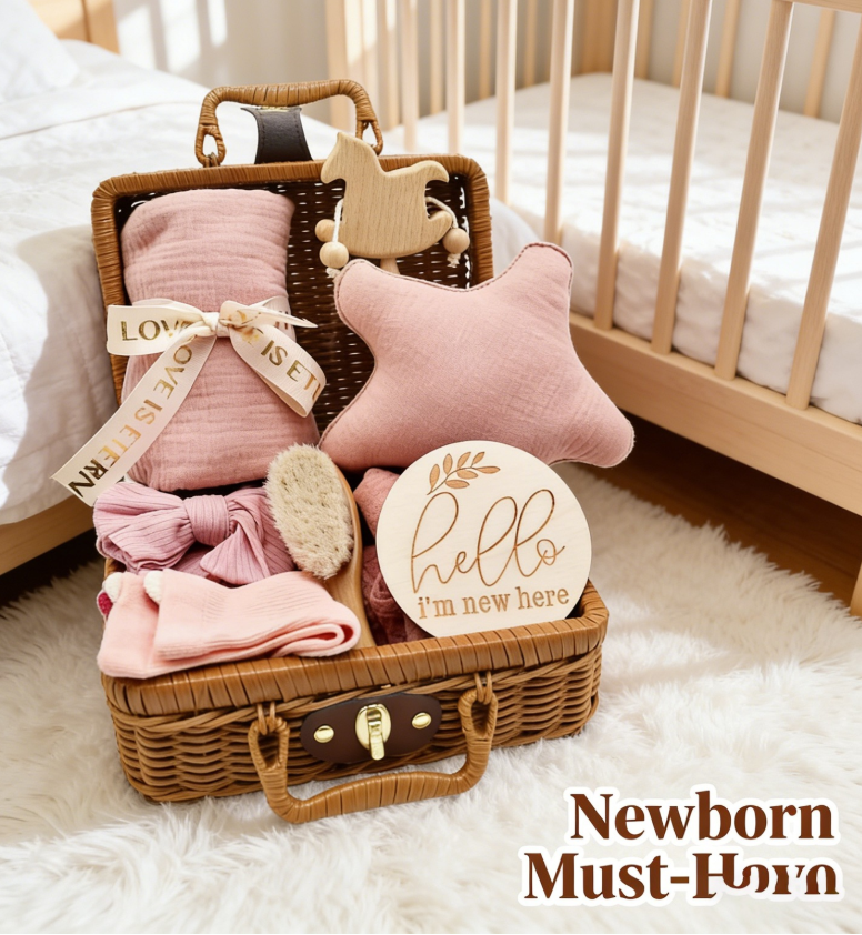 Blush Baby Luxe Hamper – Premium Newborn Gift Basket for Little Princess